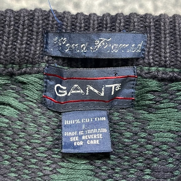 Vintage Gant Golf Sweater Crewneck Mens Size Large Casual Cozy Grandpa Core 90s - Picture 4 of 8